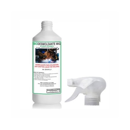 Desmoldante sem silicone pulverizador 1lt Tochas mig mag