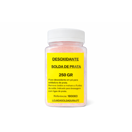 Fluxo desoxidante em pó para soldadura de prata.